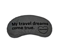 Almohada de viaje tipo cuellito con antifaz SIMONES - comprar online