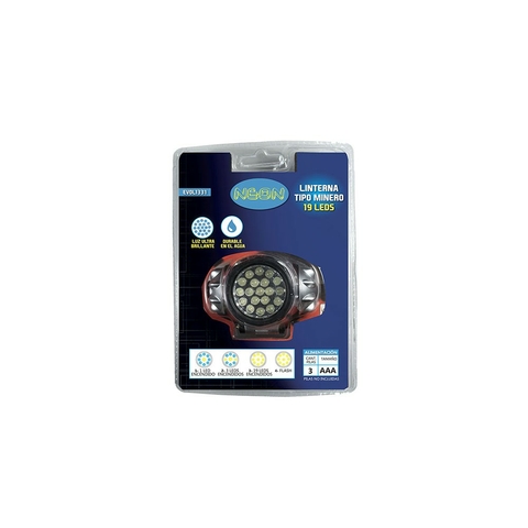 Linterna De Minero 19 Leds Neon Evol1331