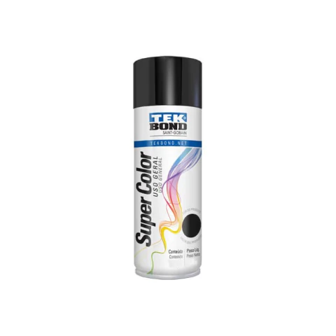 Pintura En Aerosol Uso General Negro Brillante 140G/200Ml Tek Bond