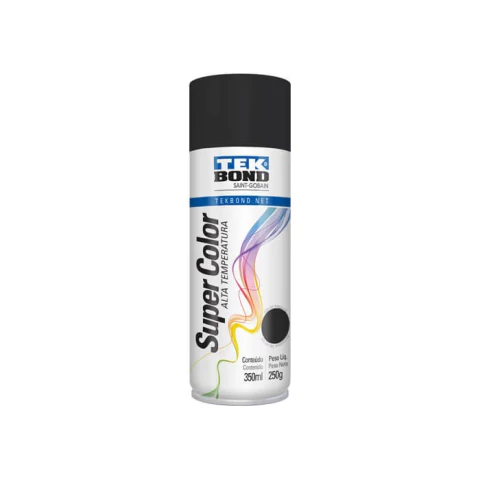 Pintura En Aerosol Negro Mate Alta Temp 140G/200Ml Tek Bond