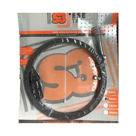 Cinta Destapacañería Metálica 5Mt S3 10009