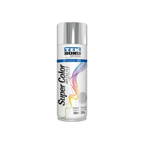 Pintura Tek Bond En Aerosol Metálico 350Ml Cromado