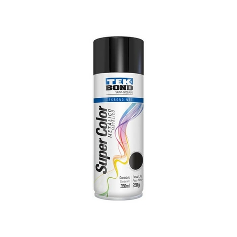 Pintura Tek Bond En Aerosol Metálico 350Ml Negro