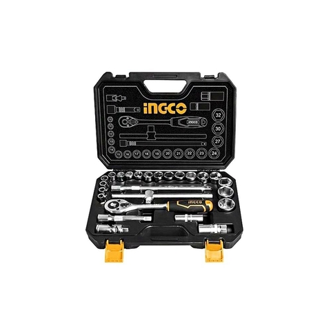 Juego Bocallaves Métrico 1/2 25 Piezas Ingco Hkts12251
