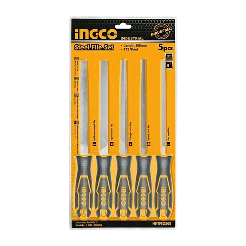 Set De Limas De Acero 8 /200 Mm 5 Piezas Ingco Hktfs0508