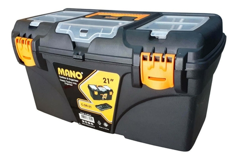 Caja De Herramientas Plástica Mano 2 Cierres Medidas 535X291X280 Cor-21