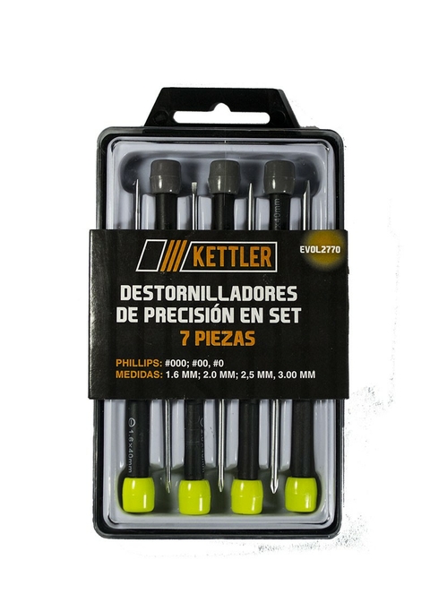 Juego De Destornilladores De Precisión De 7 Piezas Kettler Evol2770