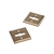 Par De Bocallave Cuadrada Doble Paleta De Bronce 47Mm Parts 576