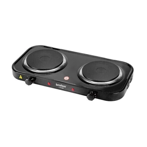 Anafe Eléctrico De 2 Hornallas Negro Brogas An-02-Pne