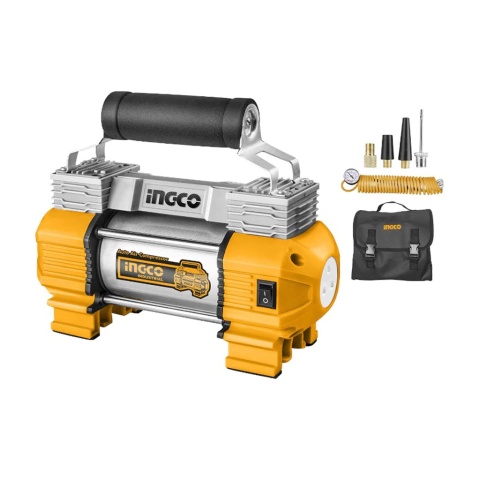 Compresor portátil enchufe 12v-120psi(8bar) Ingco AAC2508-4