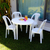 Set de 4 sillas Gala y 1 mesa Antillas blanco Voss 2000 en internet