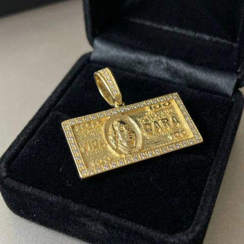 Pingente Vida Cara - Banhado a ouro 18k