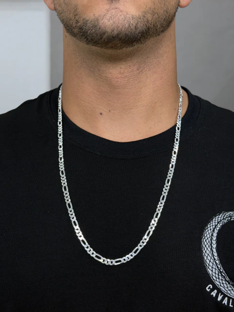 Corrente Elo 3x1 5mm (70cm) - Prata 925