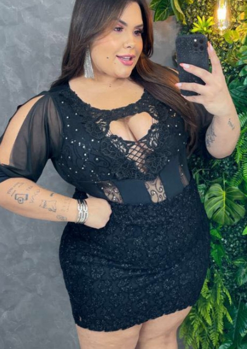 Body Renda e Paetê