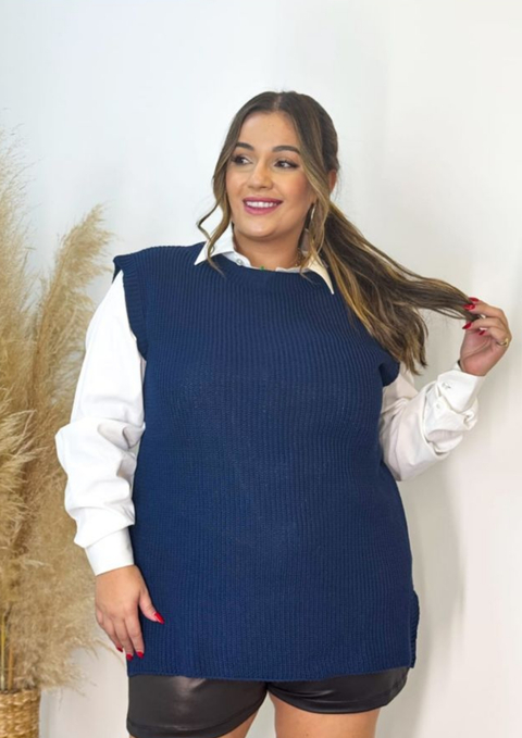 Colete Tricot Azul - comprar online