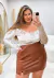 Blusa Ciganinha Maria Francia Veludo Bege