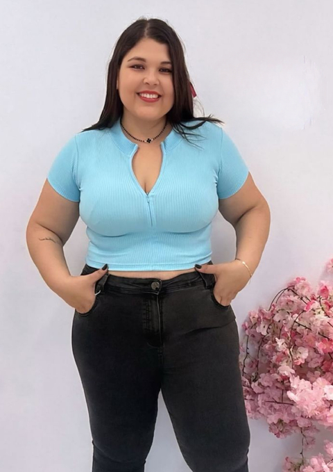 Cropped Anarruga Zíper - comprar online