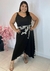 Saia Envelope Preta Estampada - comprar online