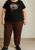 Calça Jogger Malha Crepe Marrom na internet