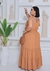 Vestido Longo Nula Manga Caramelo - July Plus Size