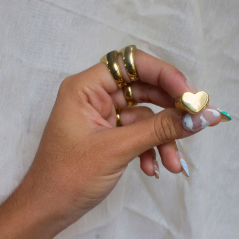 ANILLO HEART GOLDEN
