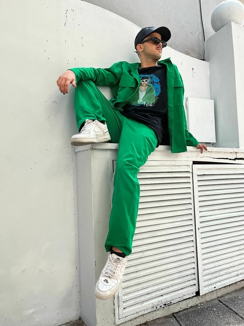 PANTALON BLUE/GREEN