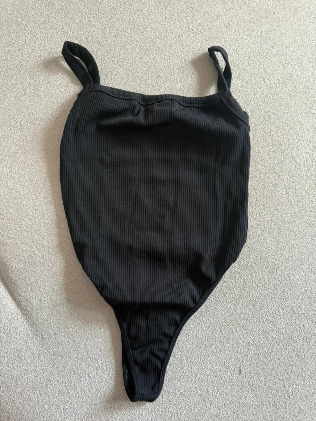 Body canelado alcinha Preto - Ref: 2025