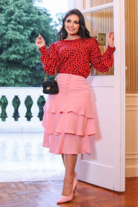 Combo- Saia Laura e Blusa Love