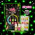 Kit de esmaltes "neón" de Color App. Se muestra el contenido del set, que incluye tres esmaltes y stickers para uñas, sobre un fondo negro con estrellas verdes que brillan.