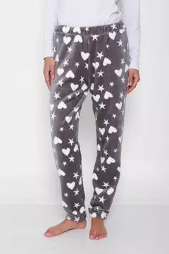 PANTALON POLAR SOFT CORAZON ESTRELLA GRIS - comprar online