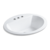 Bryant Cuba de Sobrepor Oval com 3 Furos | Branco
