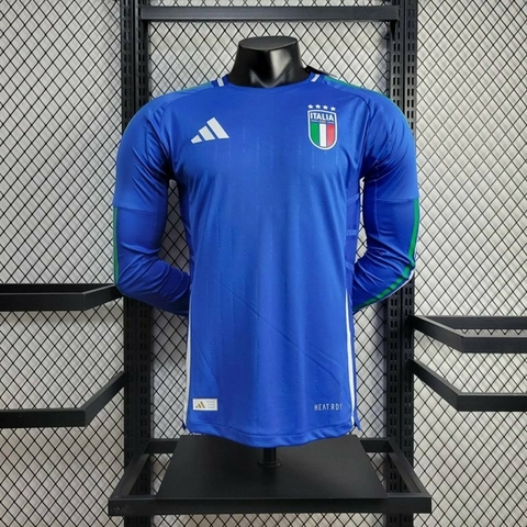 Camisa Italia Home 2024 Jogador Manga longa