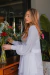ROBE FLORESCER EM LAISE E RENDA COM MANGA - comprar online