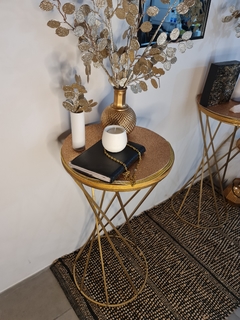 Mesa De Arrime Auxiliar Evento Candy Bar Dorada x unidad