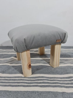 Banquito Reforzado de Madera y Pana - Gheto Home 