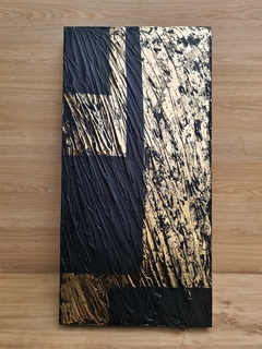 Cuadro Abstracto Texturado Minimalista 30x60