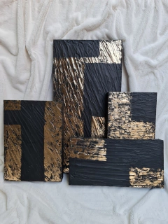 Cuadro Abstracto Texturado Minimalista 20x20 en internet