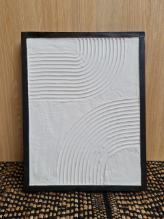 Cuadro Texturado Black & White con Marco 30X40 - comprar online