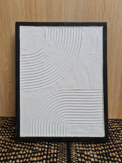 Cuadro Texturado Black & White con Marco 30X40