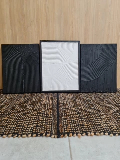 Cuadro Texturado Noir Dual 30X40