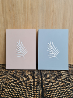 Cuadro Texturado Big Leaf Beige 20X30 - comprar online