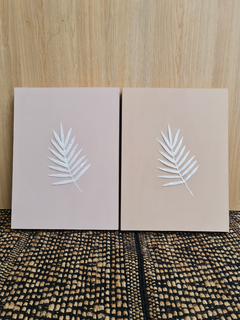 Cuadro Texturado Big Leaf Set x 2 Unidades 20X30 - comprar online