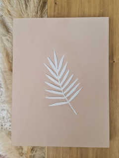 Imagen de Cuadro Texturado Big Leaf Beige 20X30