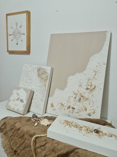 Imagen de Cuadro Texturado Huella Marina 20x40