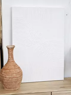 CUADRO TEXTURADO CHANDRA II 30X40 WHITE en internet