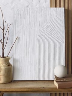 CUADRO TEXTURADO CHANDRA I 50X70 WHITE - comprar online