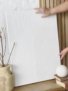 CUADRO TEXTURADO CHANDRA I 50X70 WHITE en internet
