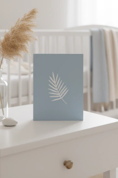 Cuadro Texturado Big Leaf Sky Blue 20X30 - comprar online