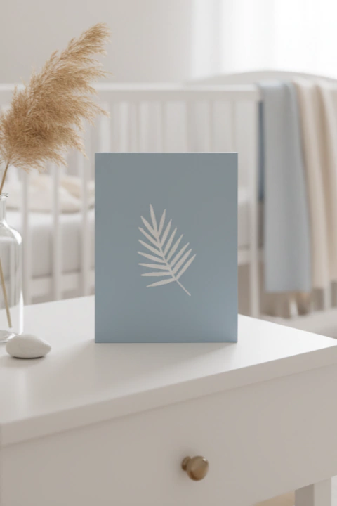 Cuadro Texturado Big Leaf Sky Blue 20X30 - comprar online