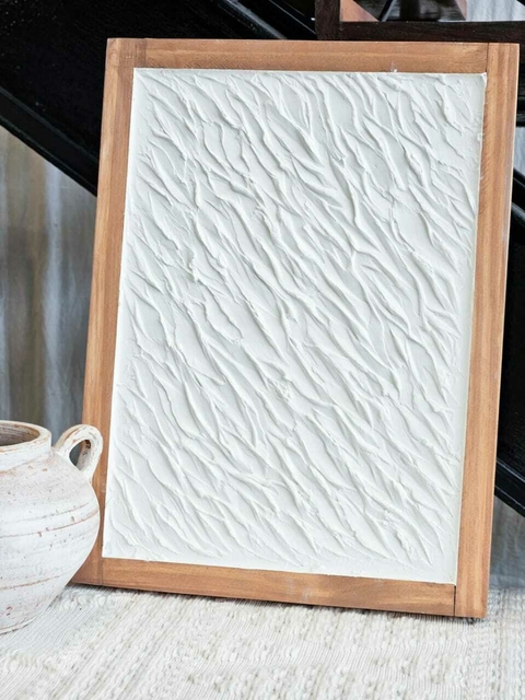 Cuadro Texturado Cotton Rain con marco 30x40